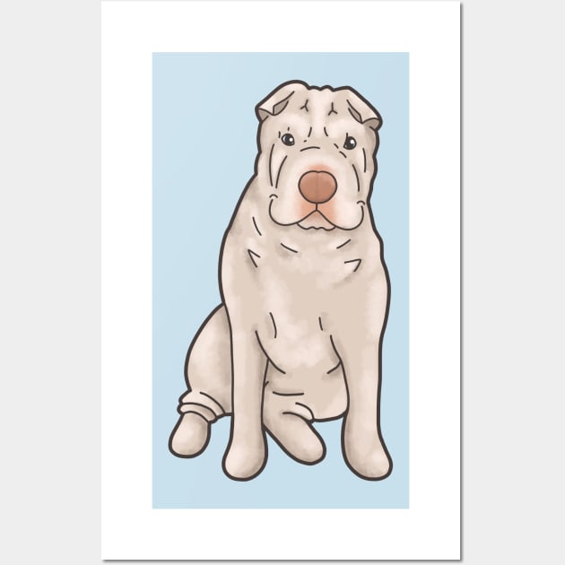 Adorable Shar Pei Gemma Sitting Wall Art by Gemma_SharPei